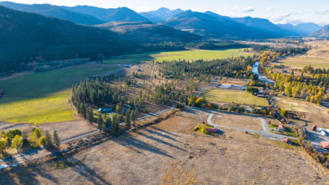 Birds eye view of Sunny M Ranch farm fields by Benj Drummond