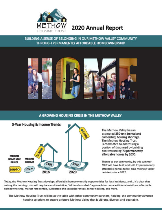 Methow Housing Trust 2020 Annual Report
                    