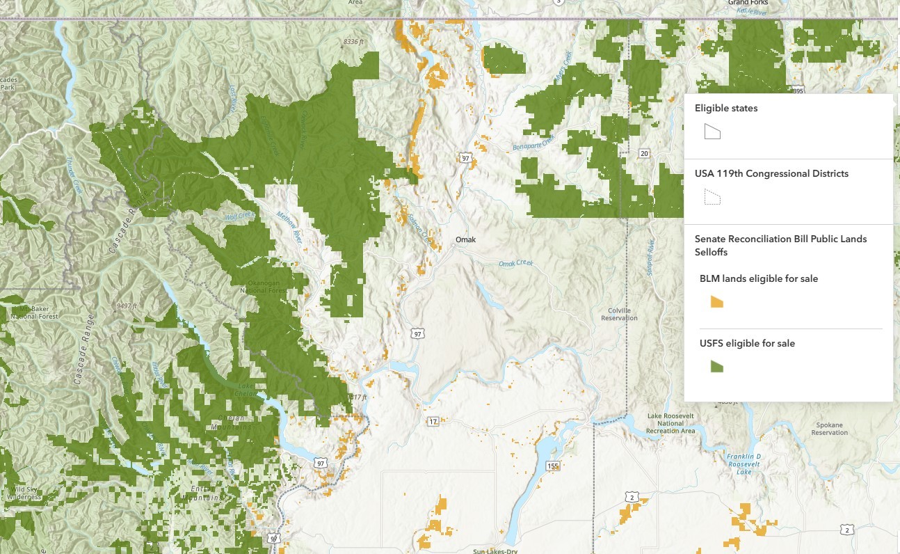 Map of available public land sales