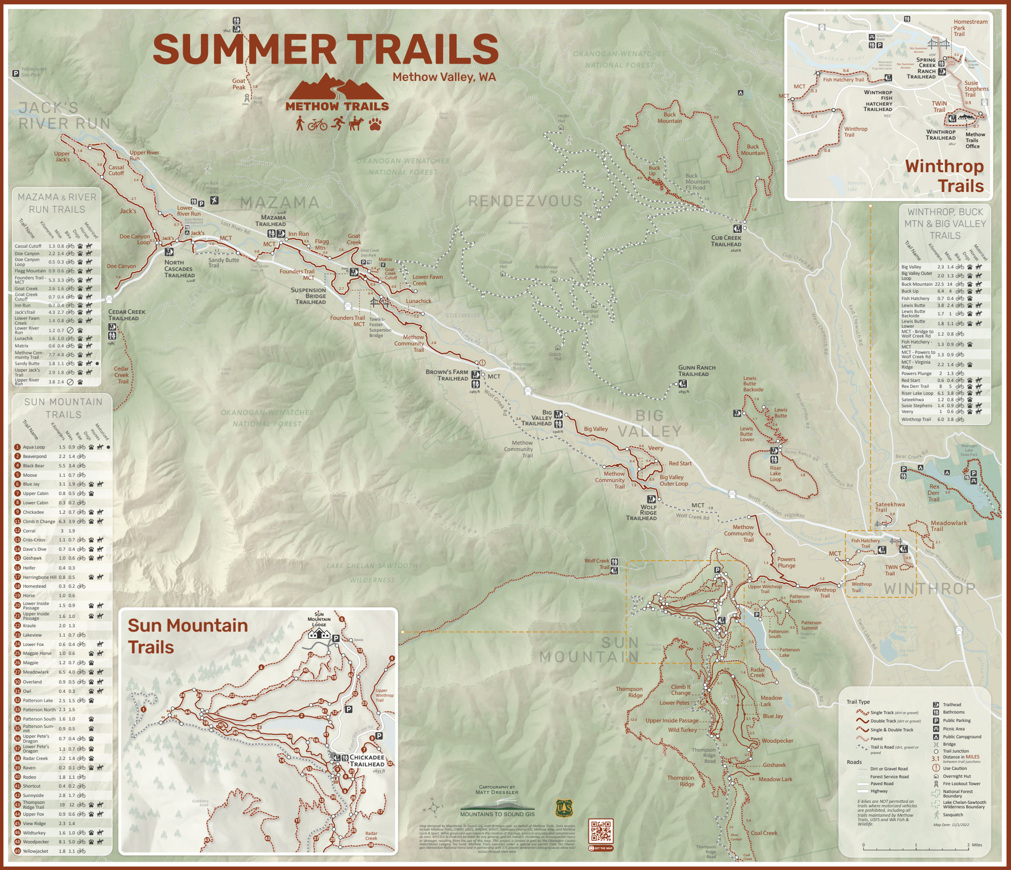 Summer trails map